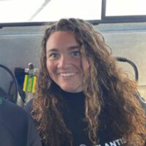 Woman smiling on a boat