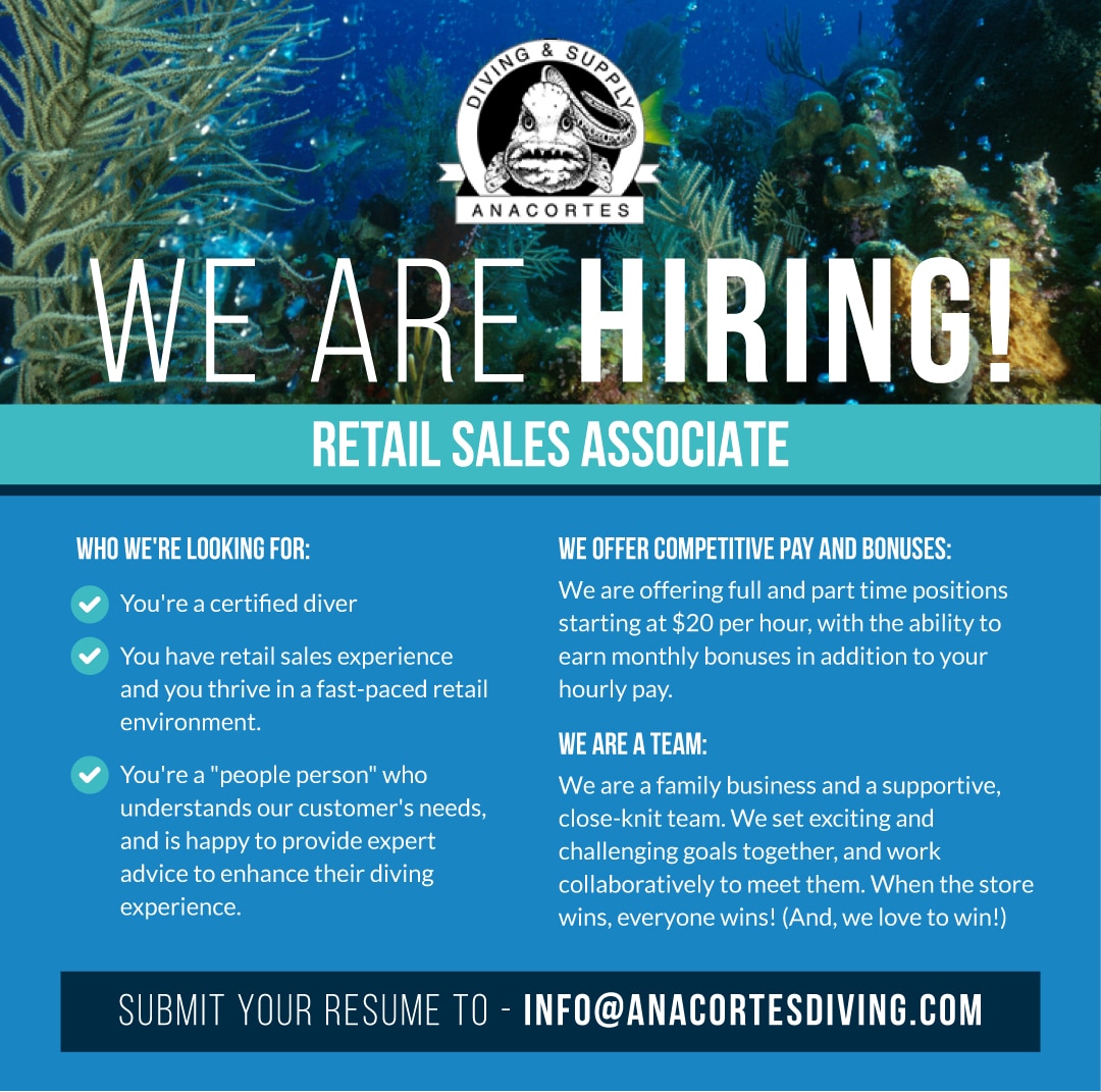 Job opening for retail sales associate.